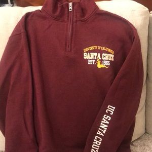 New 1/4 UCSC maroon sweatshirt